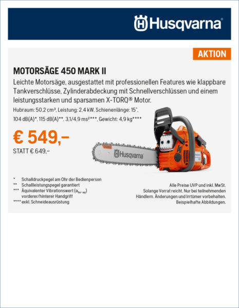 Hq Anzeigen Frhjahrsaktion 2021 2sp Rz Motorsge 450 Mark Ii Kopie